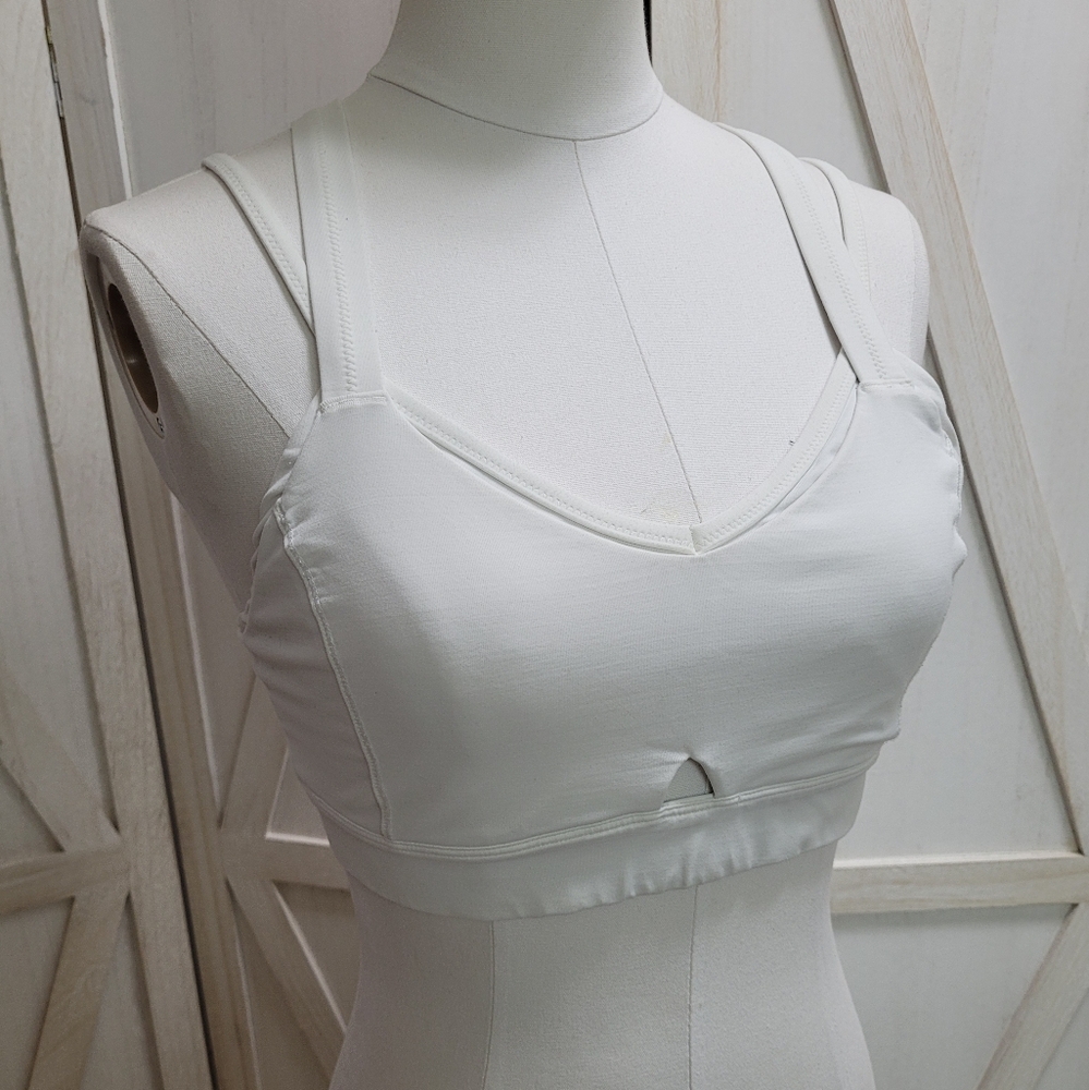 Lululemon White Sports Bra, Size 8